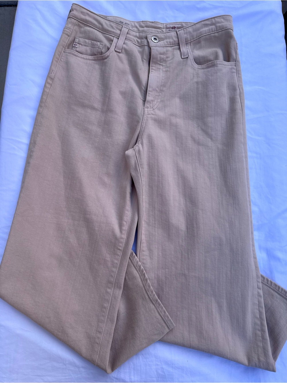 Ag Adriano Goldschmied Wide leg High Rise Pants Jeans Minimalist Quiet Luxury